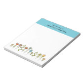 Sjabloon Notitieblok van tandwielbloemen (Linkerzijde)