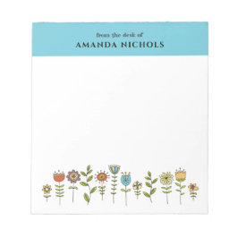 Sjabloon Notitieblok van tandwielbloemen