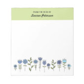 Sjabloon Notitieblok van tandwielbloemen (Voorkant)