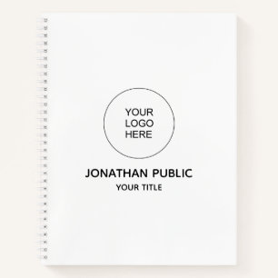 Sjabloon Notitieboeken Voeg Company Logo Text Cust