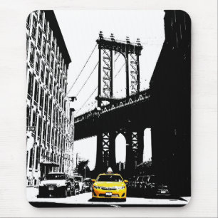 Sjabloon Nyc New York City Yellow Taxi Brooklyn Muismat