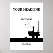 Sjabloon offshore olie-Poster Poster (Voorkant)
