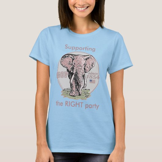 Sjabloon - ondersteuning van de rechtse partij T-shirt (Voorkant)