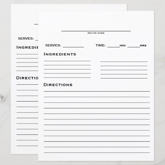 Sjabloon ontvangen (Voorkant / Achterkant)