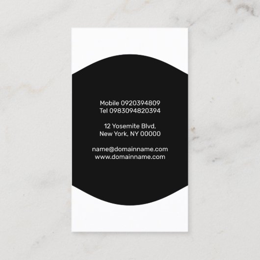 Sjabloon ontwerp Visitekaartje constructie (Achterkant)