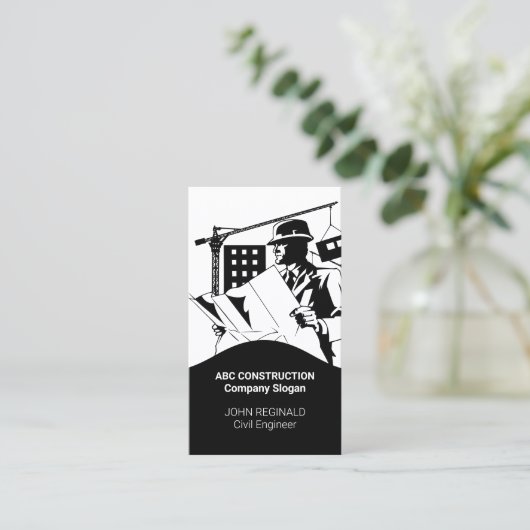 Sjabloon ontwerp Visitekaartje constructie (Staand voorkant)