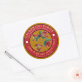 Sjabloon op het etiket van de rode aple spuit (Envelop)