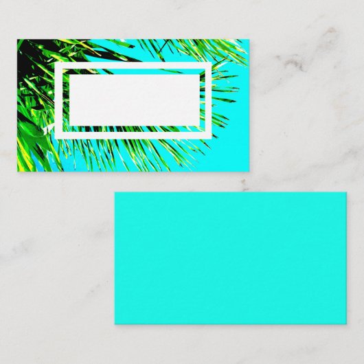 sjabloon op maat van het tropische visitekaartje (Voorkant / Achterkant)