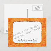 Sjabloon "Oranje patroon" Briefkaart (Voorkant / Achterkant)