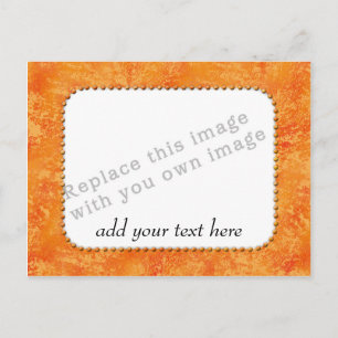 Sjabloon "Oranje patroon" Briefkaart