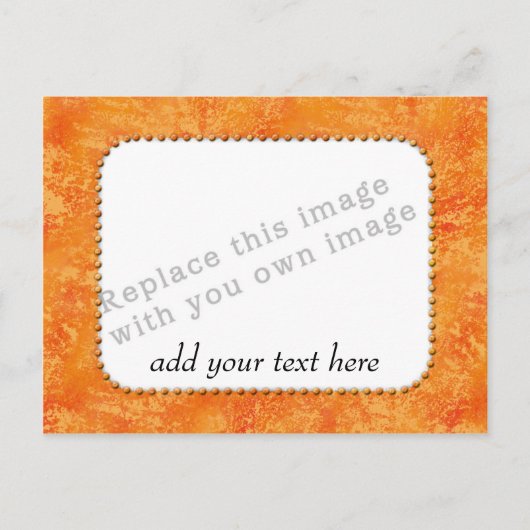 Sjabloon "Oranje patroon" Briefkaart (Voorkant)