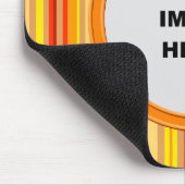 Sjabloon, Oranje Stripes Border Muismat (Hoek)