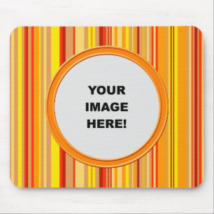 Sjabloon, Oranje Stripes Border Muismat
