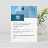 Sjabloon overzicht bedrijf kaart (Staand voorkant)