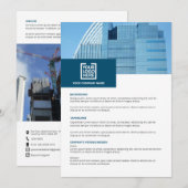 Sjabloon overzicht bedrijf kaart (Voorkant / Achterkant)