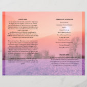 sjabloon Paarse begrafenisprogramma (Achterkant)