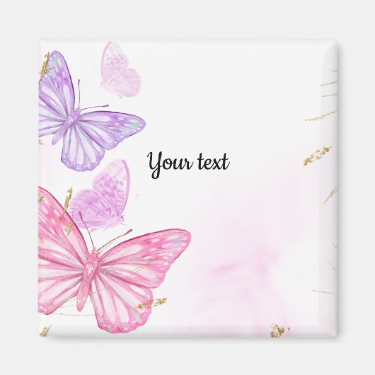 Sjabloon Pastek butterflies Magneet (Voorkant)