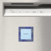 Sjabloon - Pastelblauw met medium blauwe rand Magneet (Insitu (Vaatwasser))