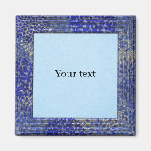 Sjabloon - Pastelblauw met medium blauwe rand Magneet (Voorkant)