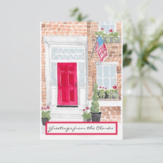 Sjabloon patriottisch Wenskaart (Staand voorkant)