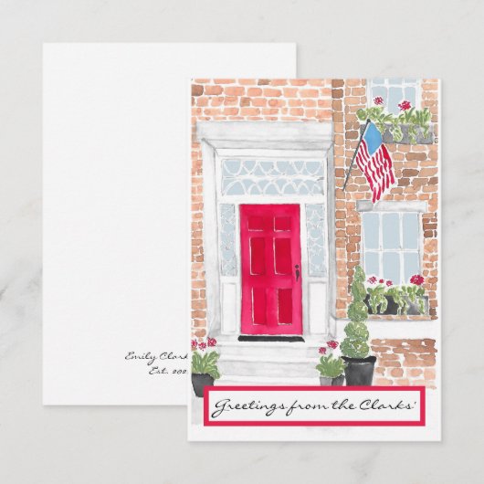 Sjabloon patriottisch Wenskaart (Voorkant / Achterkant)