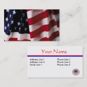 Sjabloon patriottische profielkaart visitekaartje (Voorkant / Achterkant)