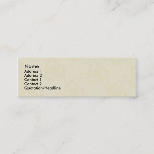 Sjabloon Patroonprofielkaart Mini Visitekaartje (Voorkant)