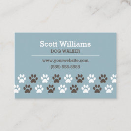 Sjabloon Pauw Print Dog Walker Visitekaartje
