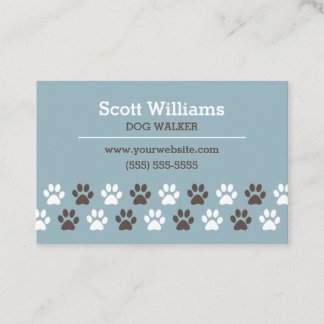 Sjabloon Pauw Print Dog Walker Visitekaartje