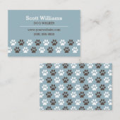 Sjabloon Pauw Print Dog Walker Visitekaartje (Voorkant / Achterkant)