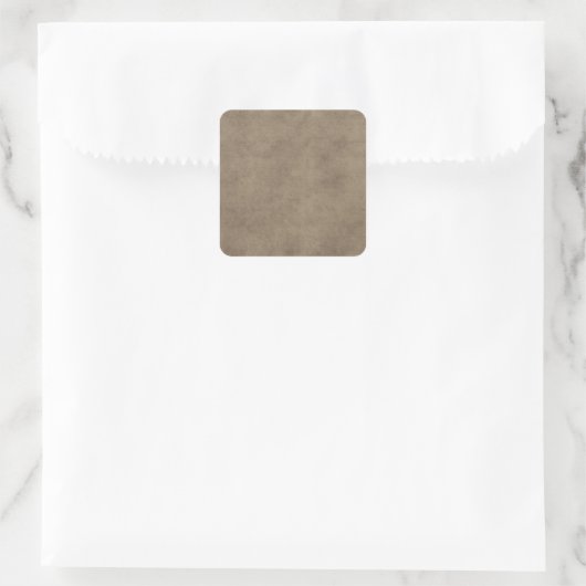Sjabloon perkamentpapier blanco vierkante sticker (Tas)