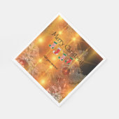 Sjabloon personaliseren, Golden Christmas Servet (Hoek)