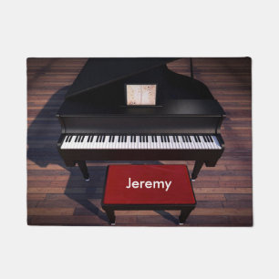 Sjabloon Piano en Red Piano Stool Deurmat