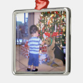 Sjabloon, plaats uw eigen foto metalen ornament (Links)