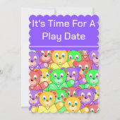 Sjabloon Play Date Invitations Kaart (Voorkant)