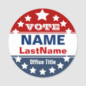 Sjabloon politieke campagne naamplaatje (Voorkant)