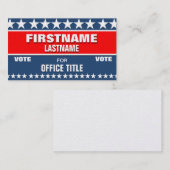 Sjabloon politieke campagne visitekaartje (Voorkant / Achterkant)