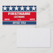 Sjabloon politieke campagne visitekaartje (Voorkant / Achterkant)