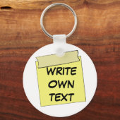 Sjabloon Post it Note - Tape (eigen tekst toevoege Sleutelhanger (Voorkant)