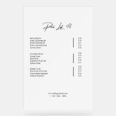 Sjabloon prijslijst, prijslijst voor kleine bedrij acryl bord (Voorkant)