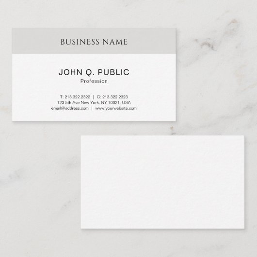 Sjabloon Professional Elegant Minimalist Modern Visitekaartje (Voorkant / Achterkant)