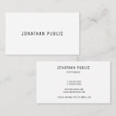 Sjabloon Professioneel Trendy Elegant Modern Eenvo Visitekaartje (Voorkant / Achterkant)