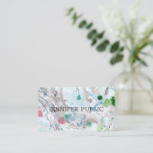 Sjabloon Professionele, moderne roze blauwe, groen Visitekaartje (Staand voorkant)