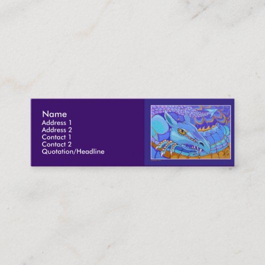 Sjabloon profielkaart - Dragon Mini Visitekaartje (Voorkant)