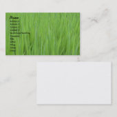 Sjabloon profielkaart - Groene grasstructuur Visitekaartje (Voorkant / Achterkant)