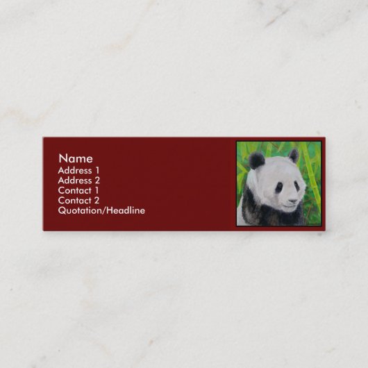 Sjabloon profielkaart - Panda Mini Visitekaartje (Voorkant)