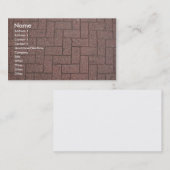 Sjabloon profielkaart - Structuur brick Pavers Visitekaartje (Voorkant / Achterkant)