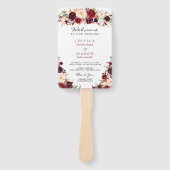 Sjabloon programma Rustic Marsala Burgundy Fan Handwaaier (Voorkant)