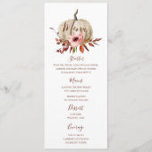 Sjabloon Pumpkin Autumn menu Dinner (Voorkant)