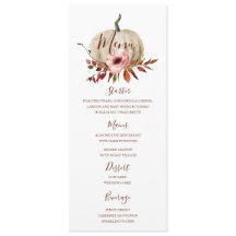 Sjabloon Pumpkin Autumn menu Dinner